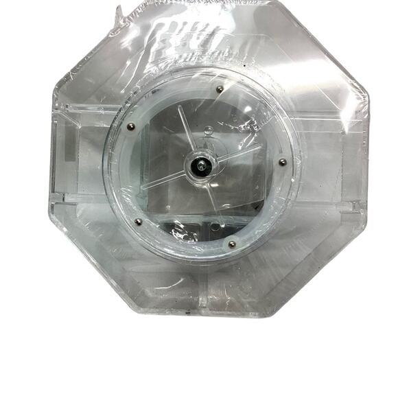 Circular Multi Compartment Plastic Rotating Organizer, Clear - Picture 7 of 7